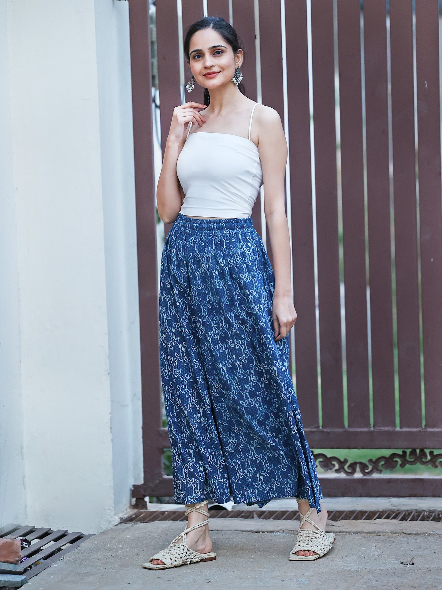 Indigo Hand Block Bagru Printed Cotton Pants