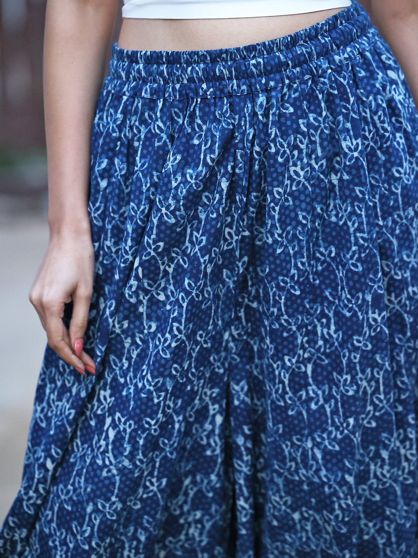 Indigo Hand Block Bagru Printed Cotton Pants