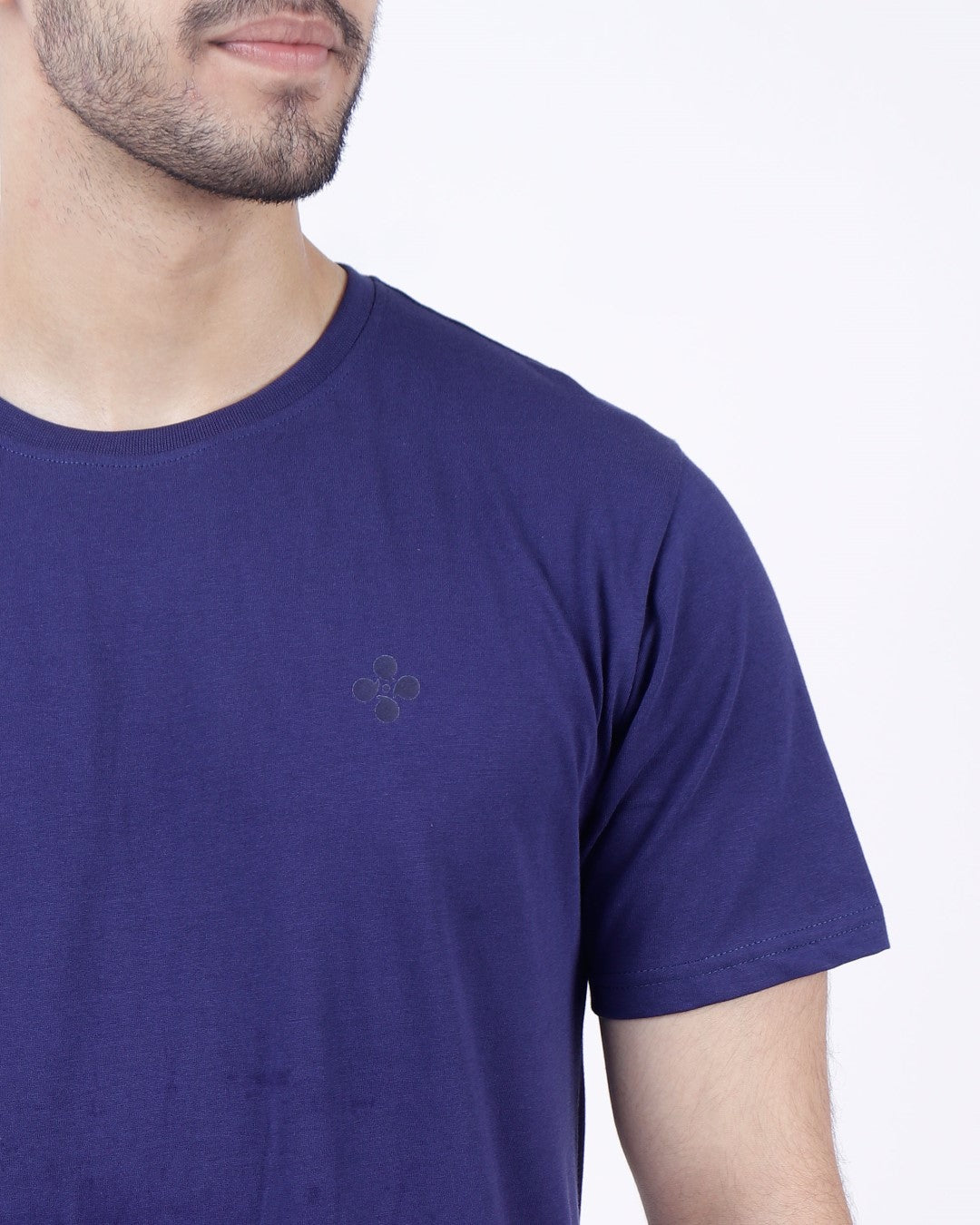 Bio Washed Mens Round Neck T-shirt β Navy