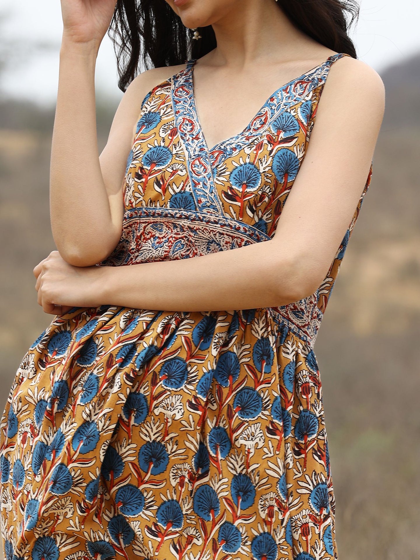 Kalamkari Printed Cotton Dress