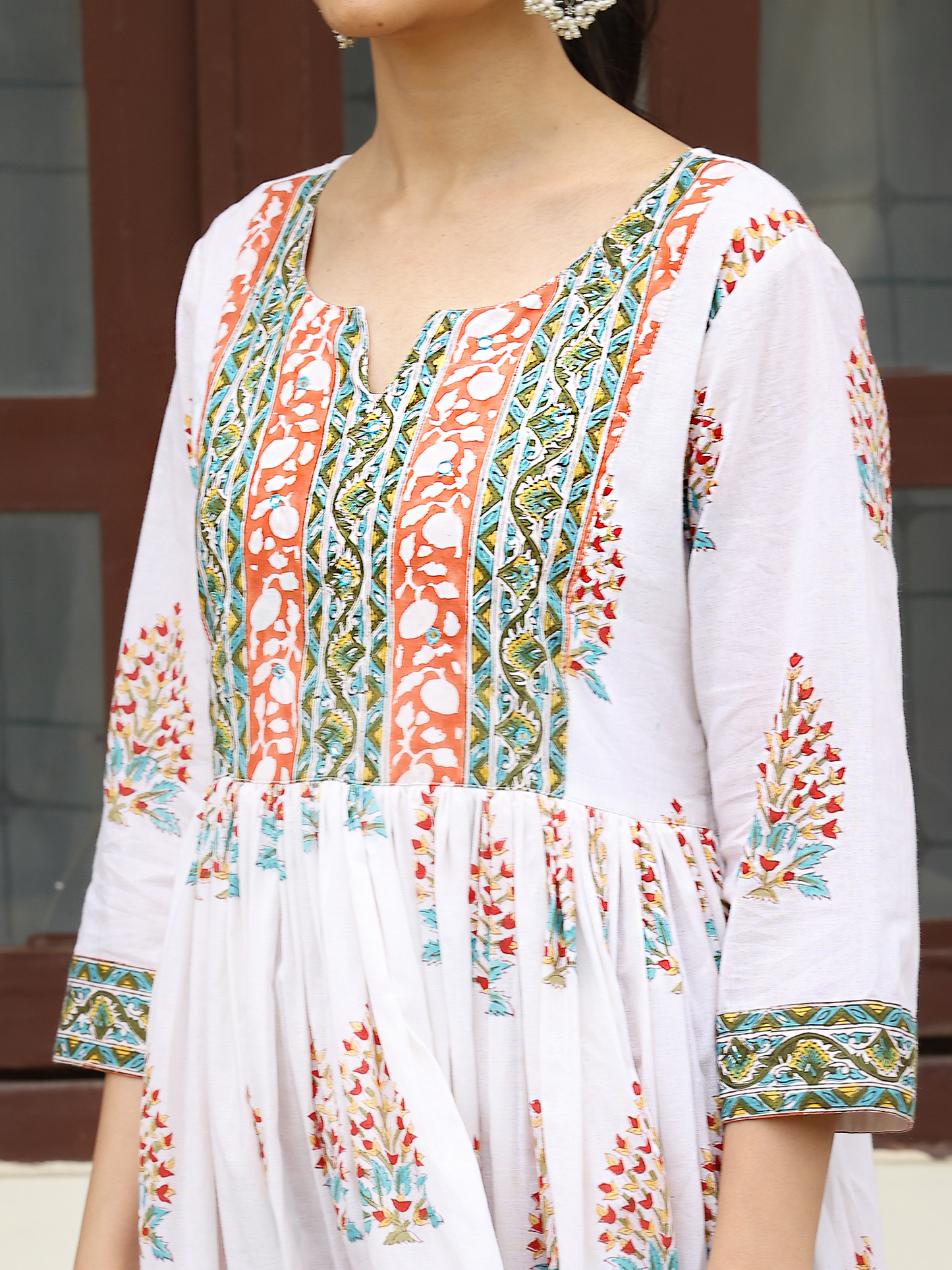 Handblocked Printed Anarkali Kurta