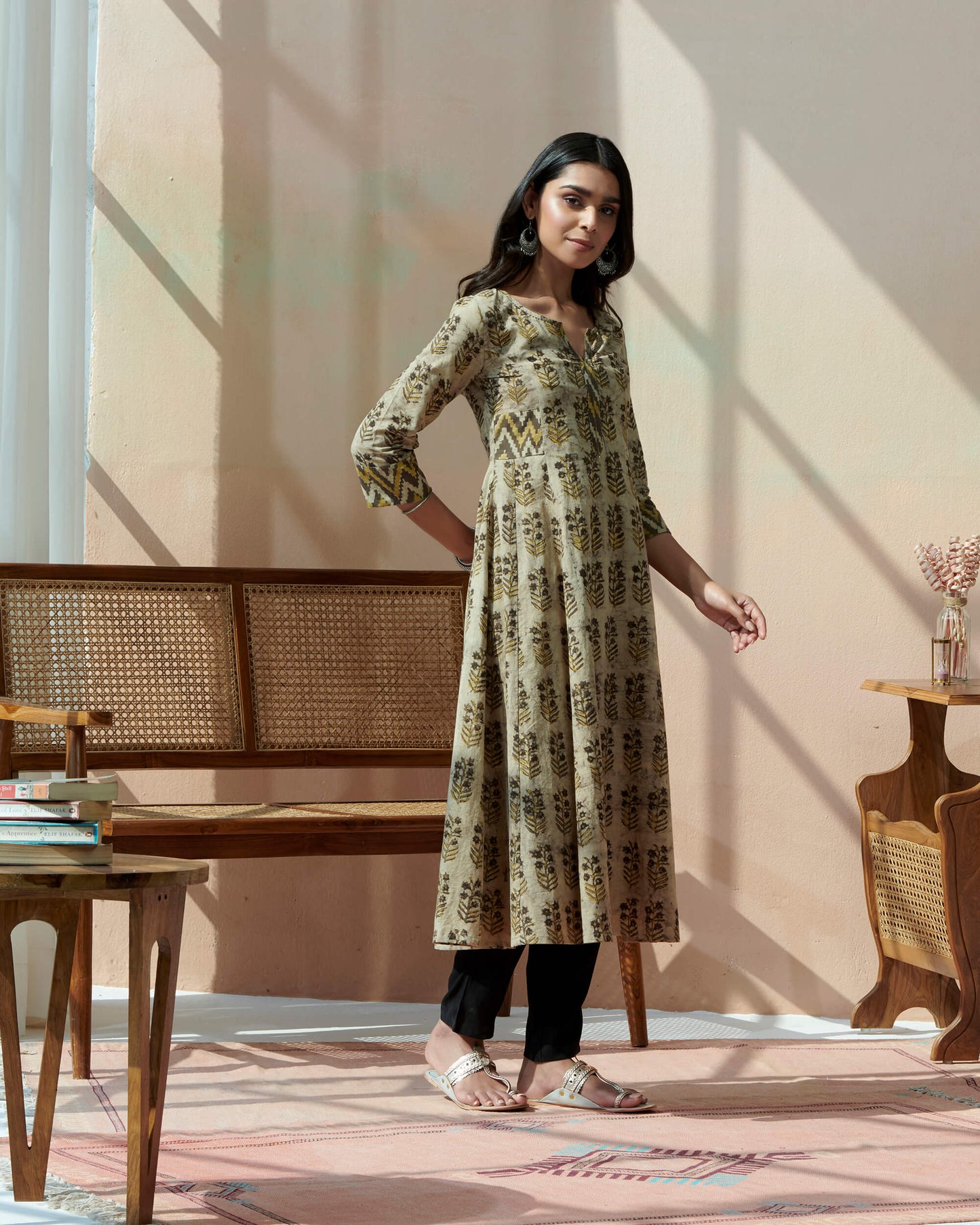 Dabu Kashish Printed Anarkali Kurta