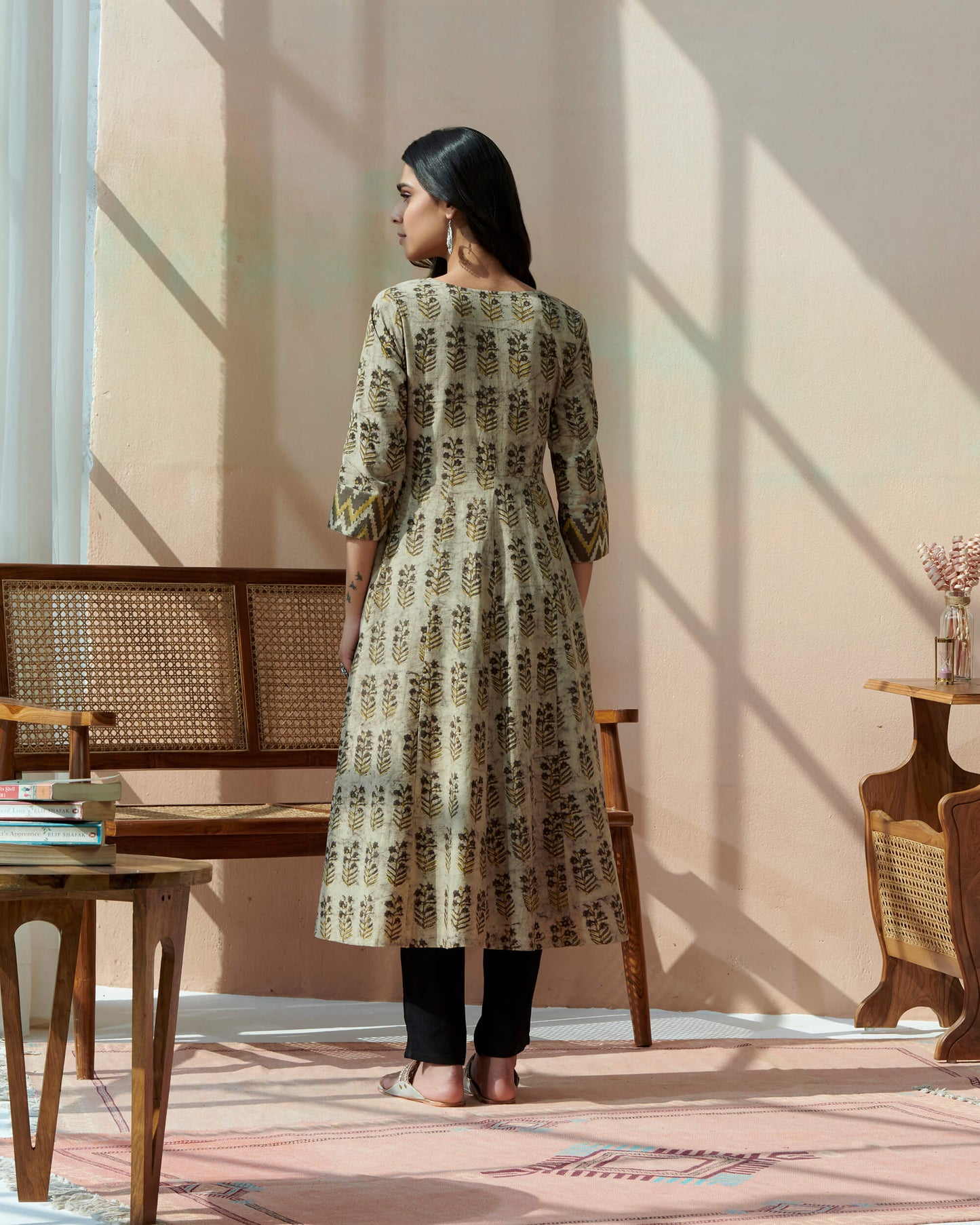 Dabu Kashish Printed Anarkali Kurta