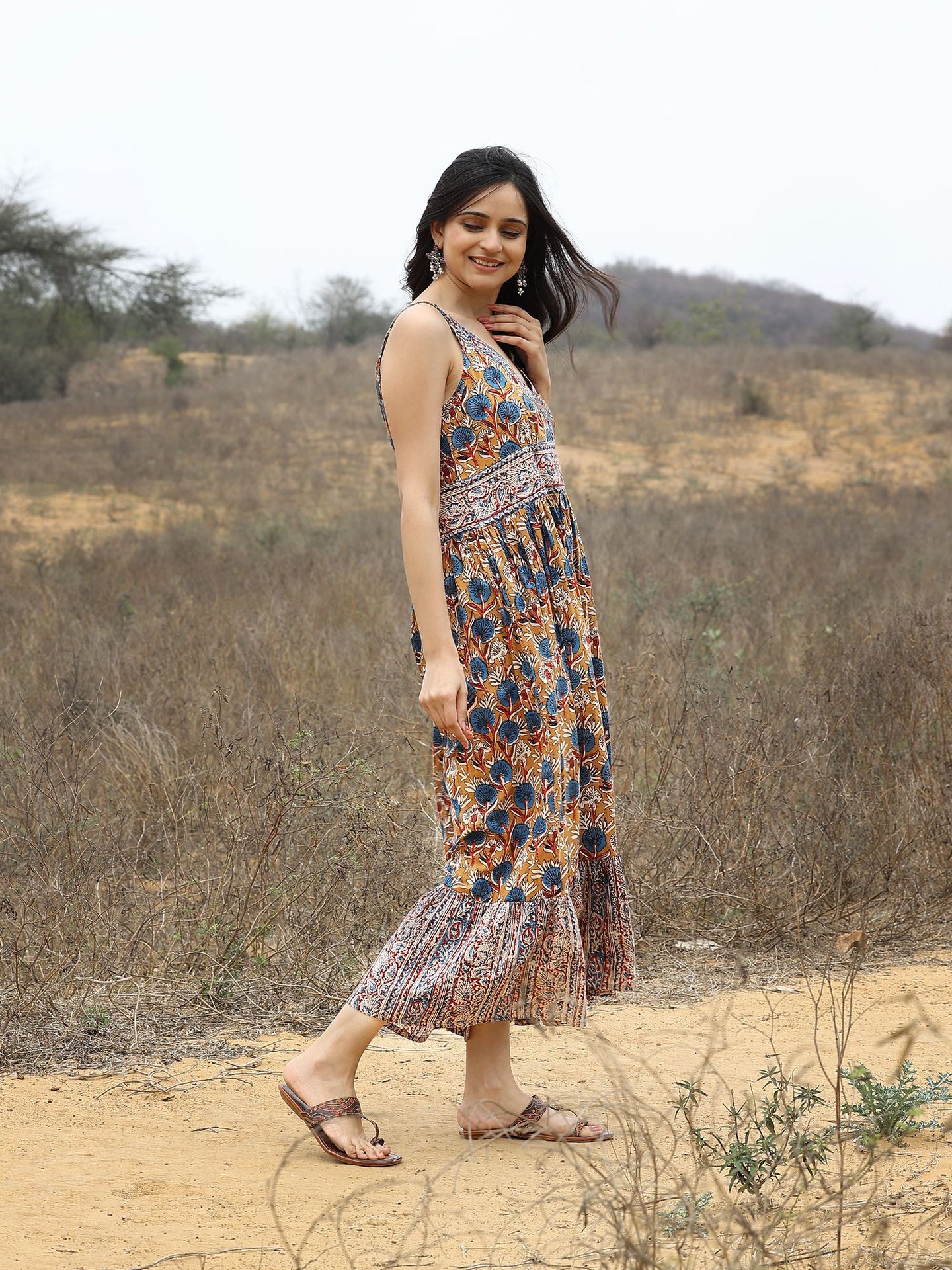 Kalamkari Printed Cotton Dress