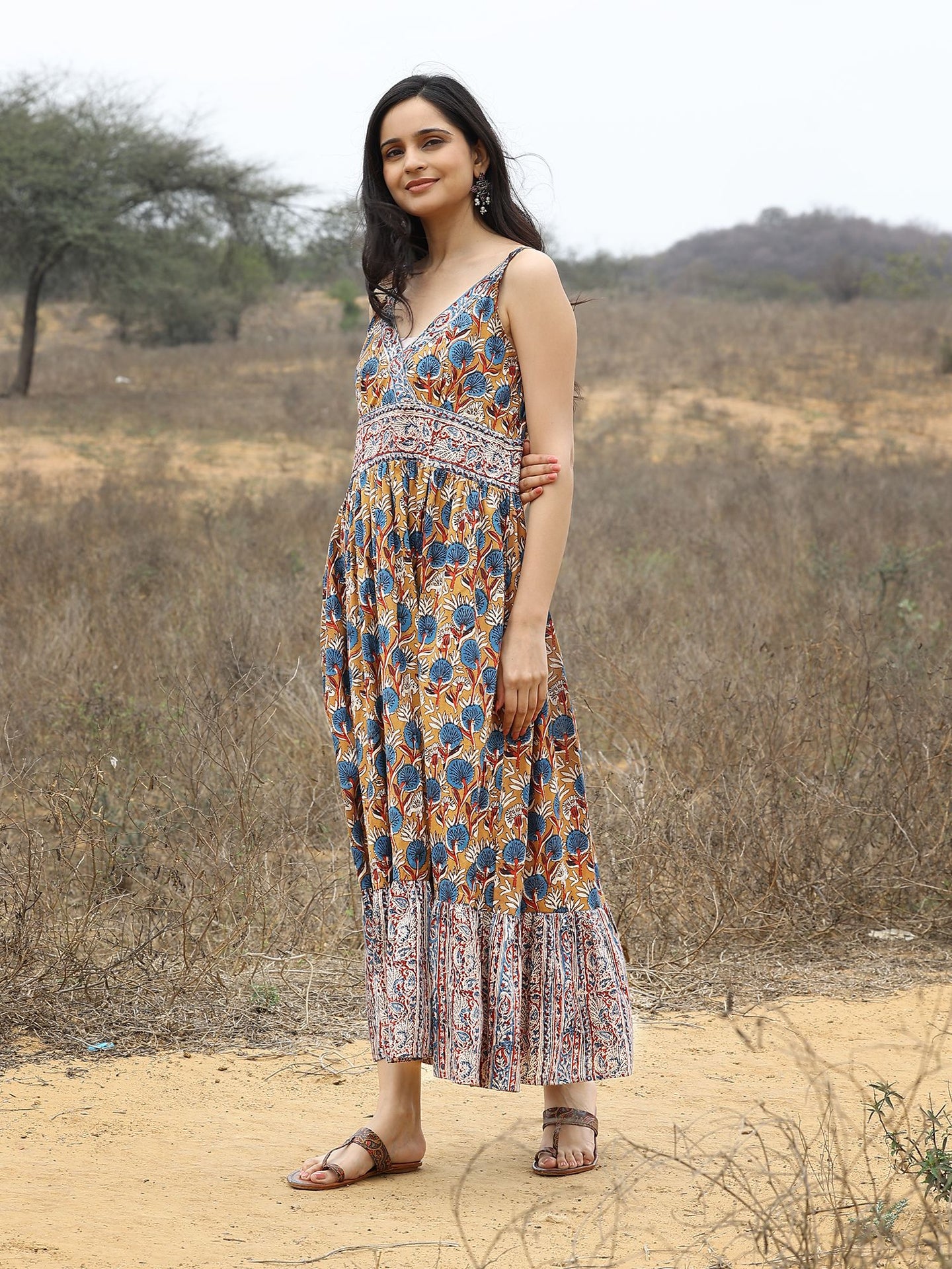 Kalamkari Printed Cotton Dress