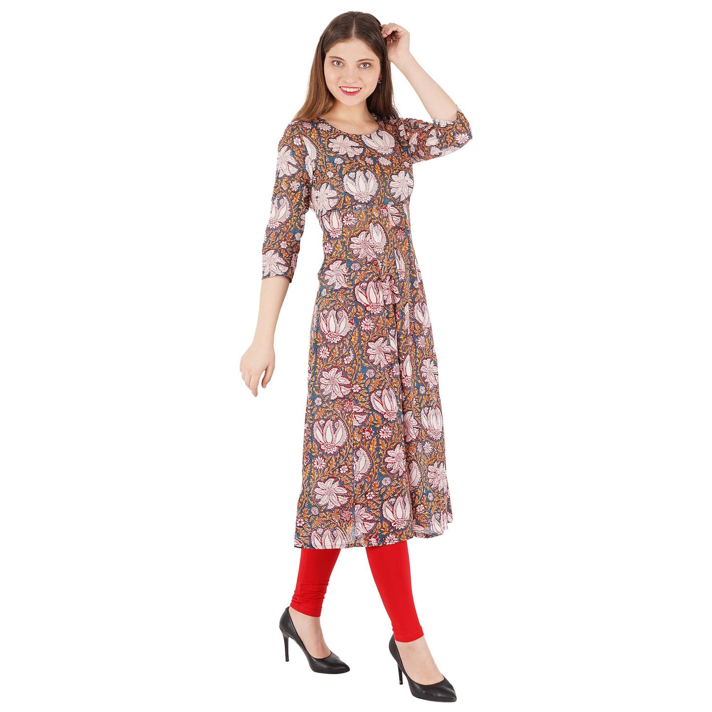 Kalamkaari Printed Kurta With Pocket