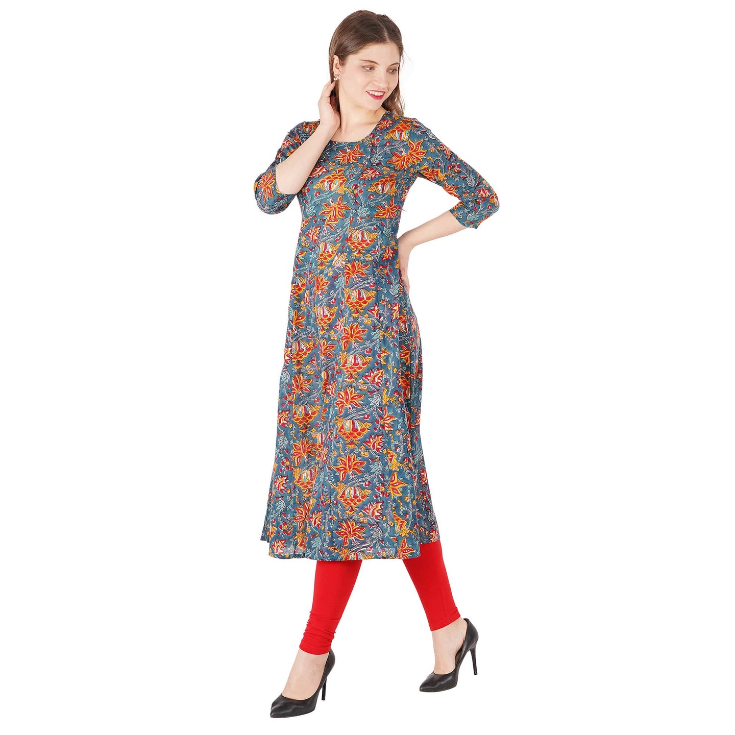 Kalamkaari Printed Kurta With Pocket