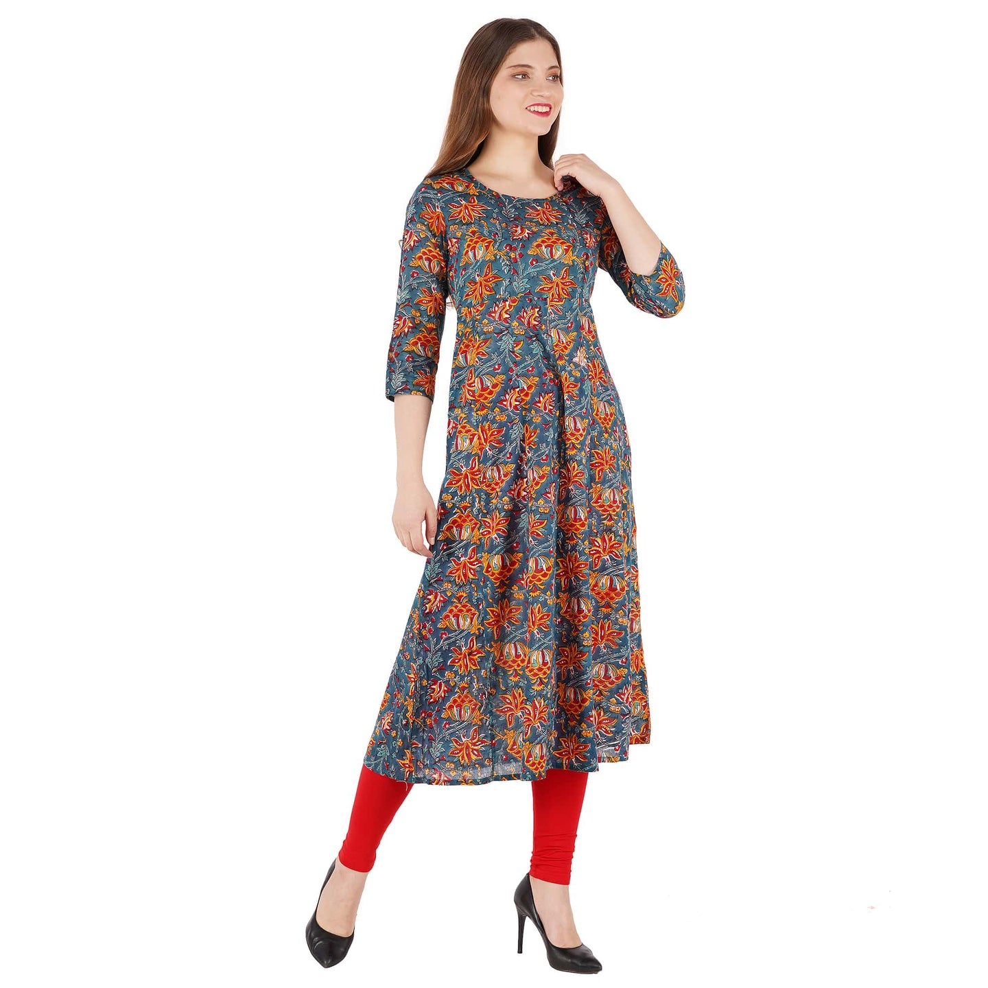 Kalamkaari Printed Kurta With Pocket