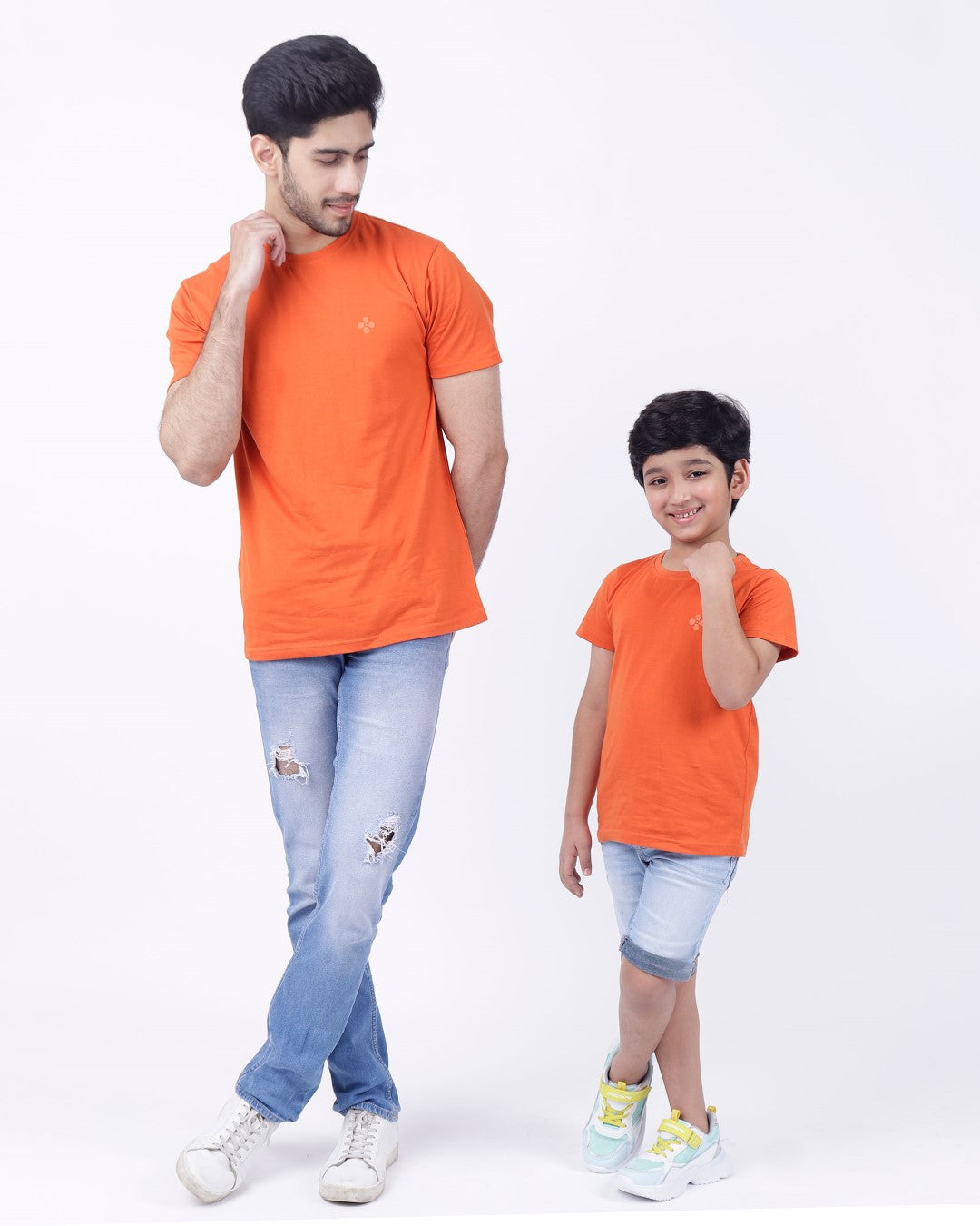 Bio washed kids round neck t-shirt