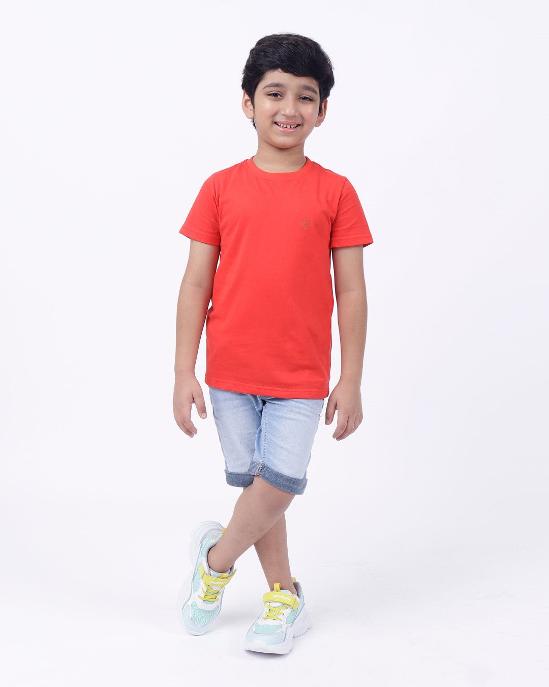 Bio washed kids round neck t-shirt