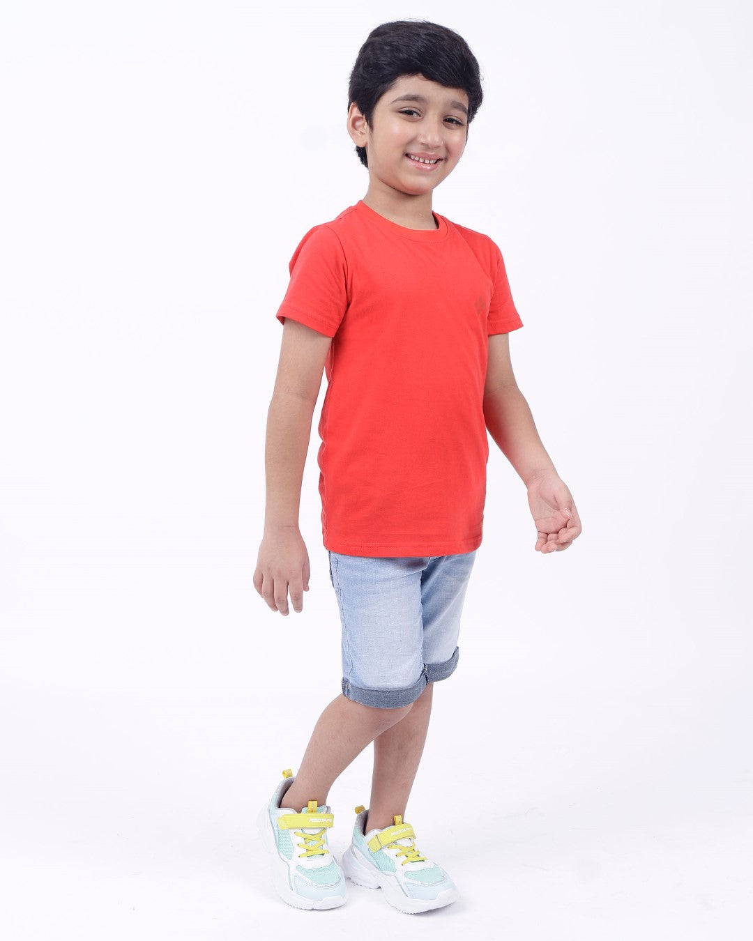 Bio washed kids round neck t-shirt