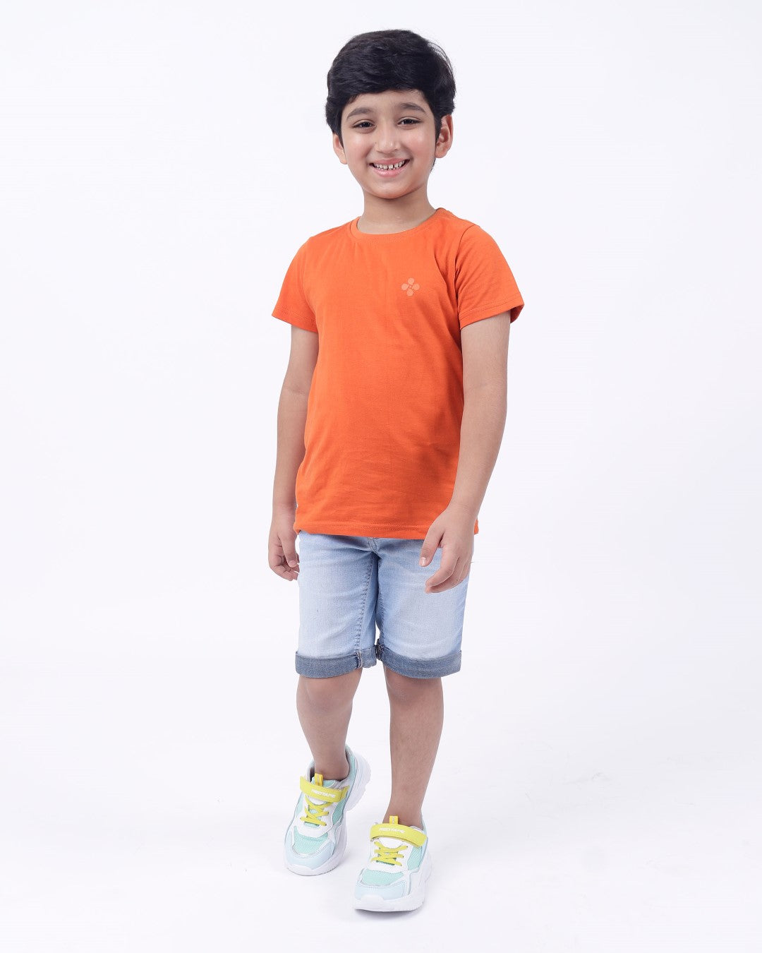 Bio washed kids round neck t-shirt