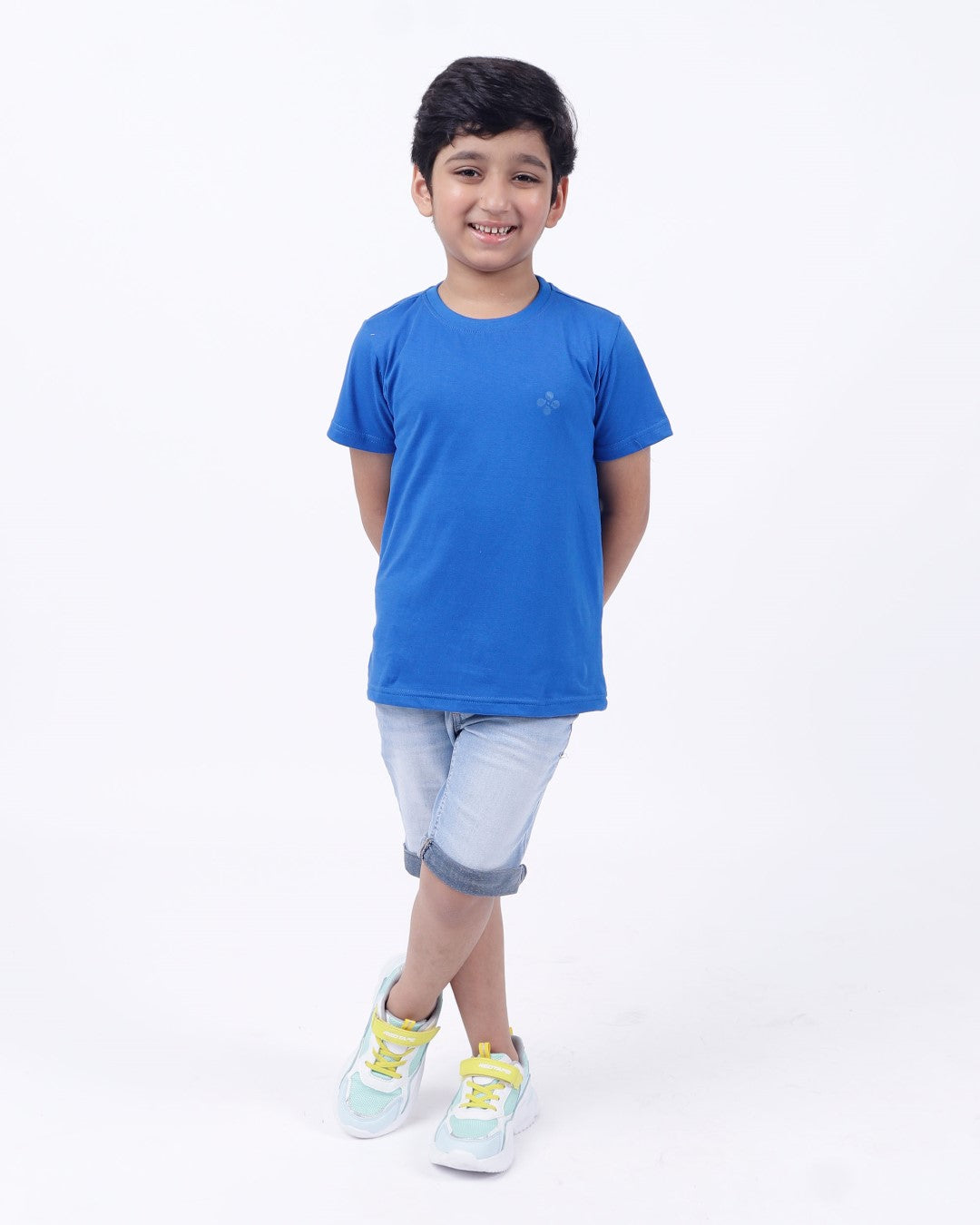 Bio washed kids round neck t-shirt