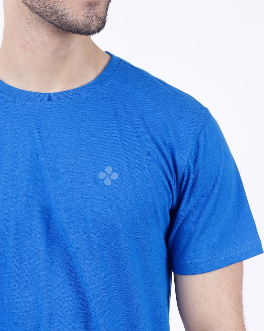 Bio Washed Mens Round Neck T-shirt – Royal Blue