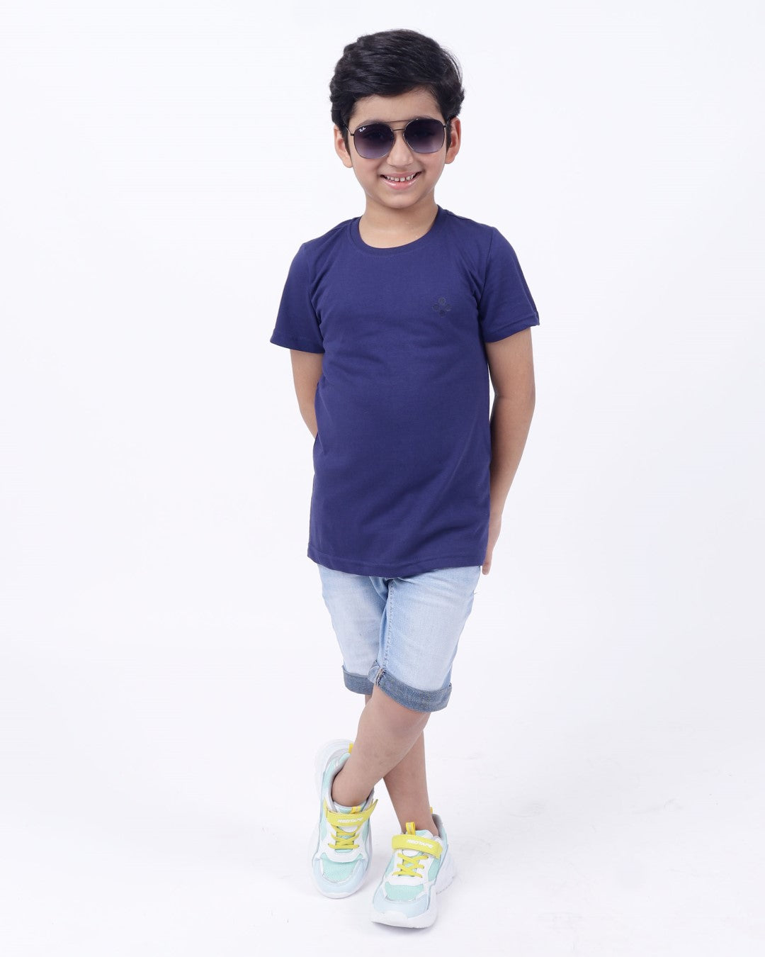 Bio washed kids round neck t-shirt