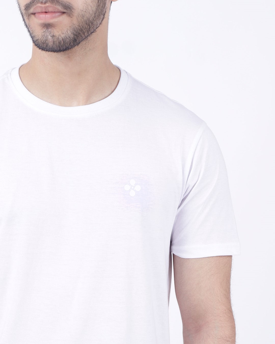 Bio Washed Mens Round Neck T-shirt – White