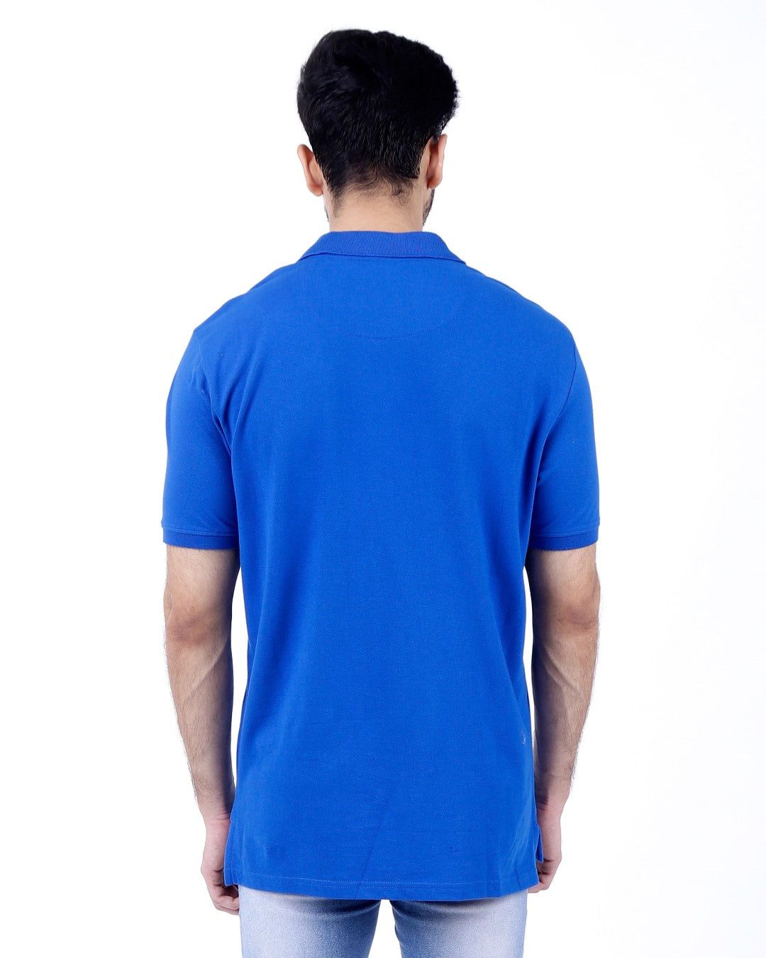 Peach Finish Mens Polo T-shirt – Royal Blue