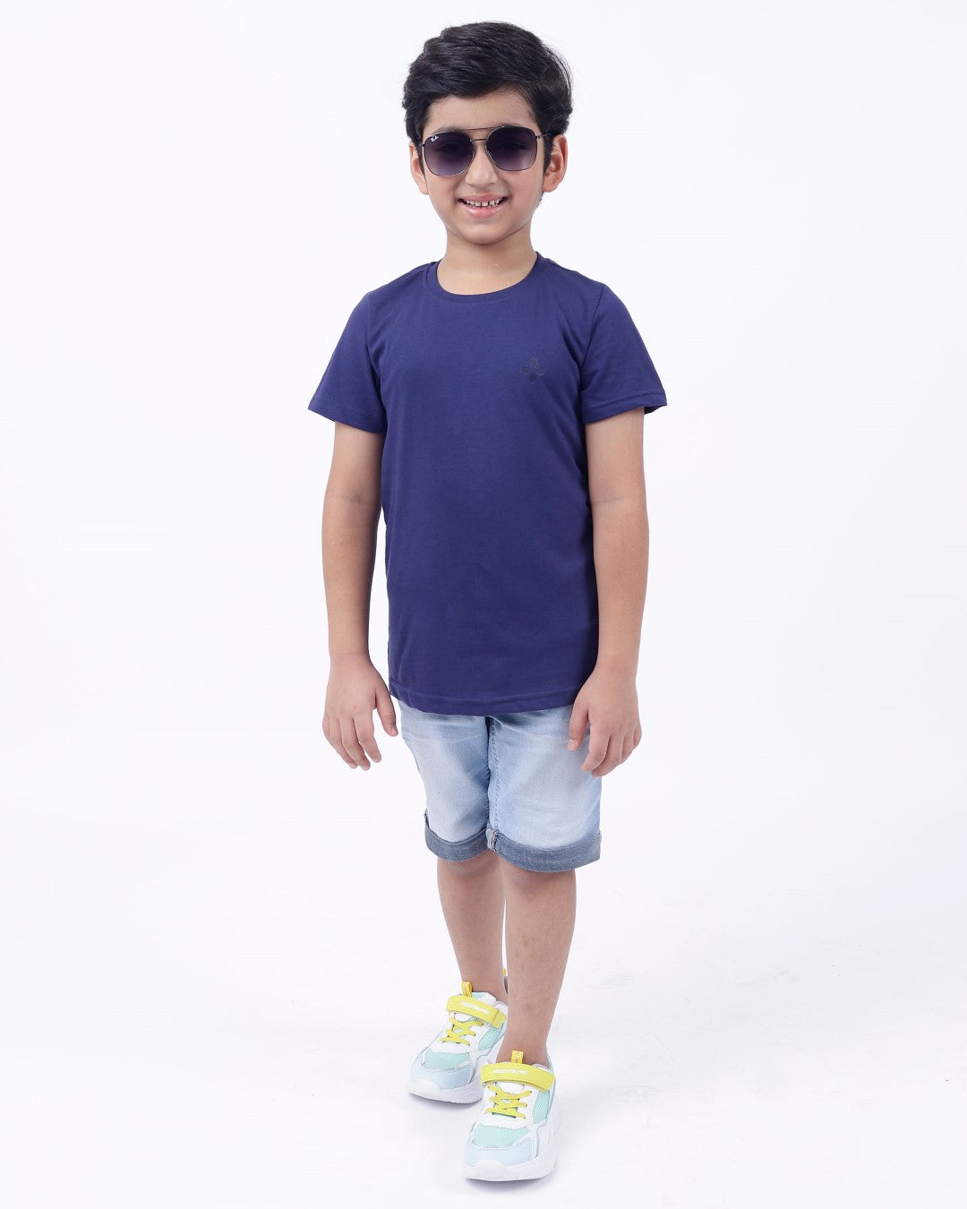 Bio washed kids round neck t-shirt