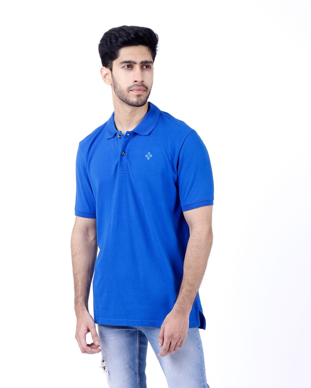 Peach Finish Mens Polo T-shirt – Royal Blue