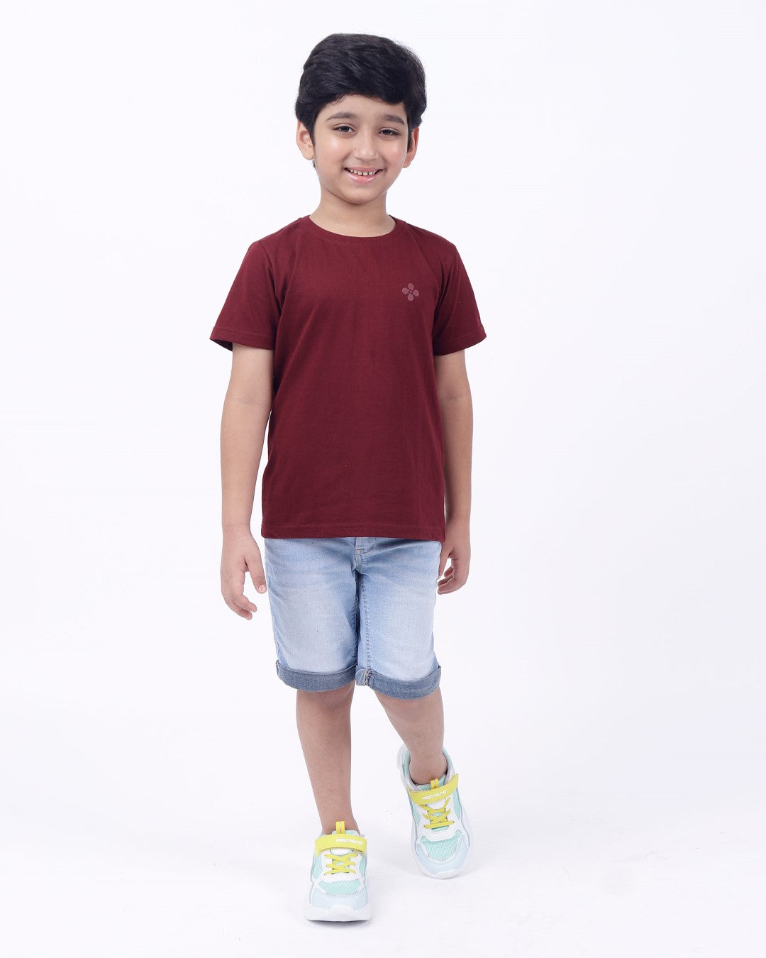 Bio washed kids round neck t-shirt