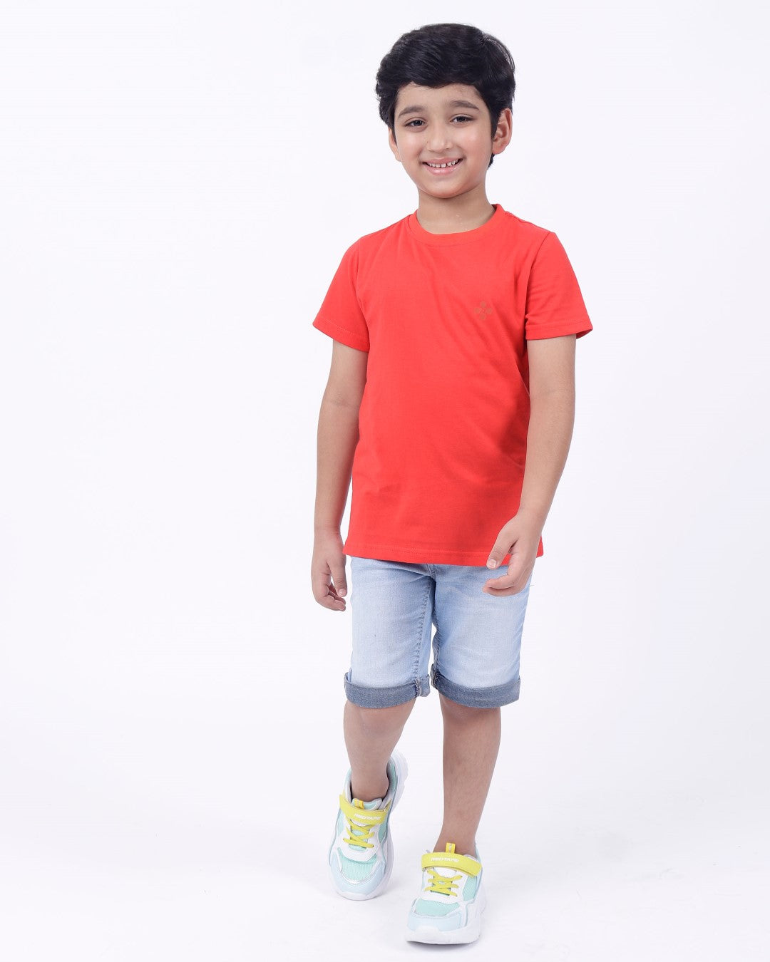 Bio washed kids round neck t-shirt