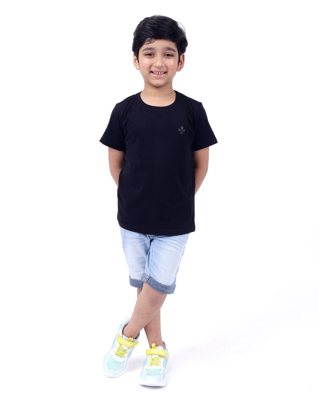 Bio washed kids round neck t-shirt