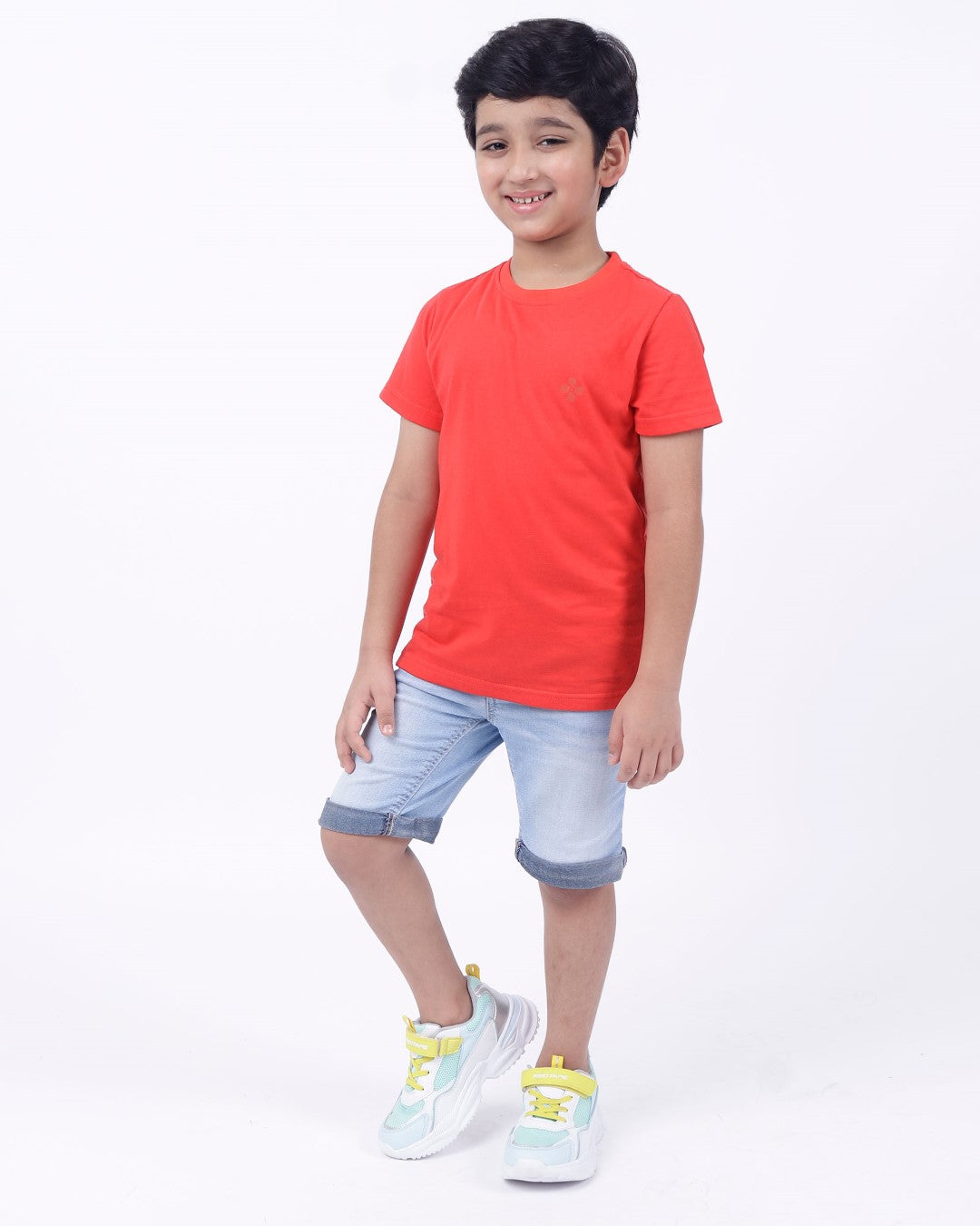 Bio washed kids round neck t-shirt