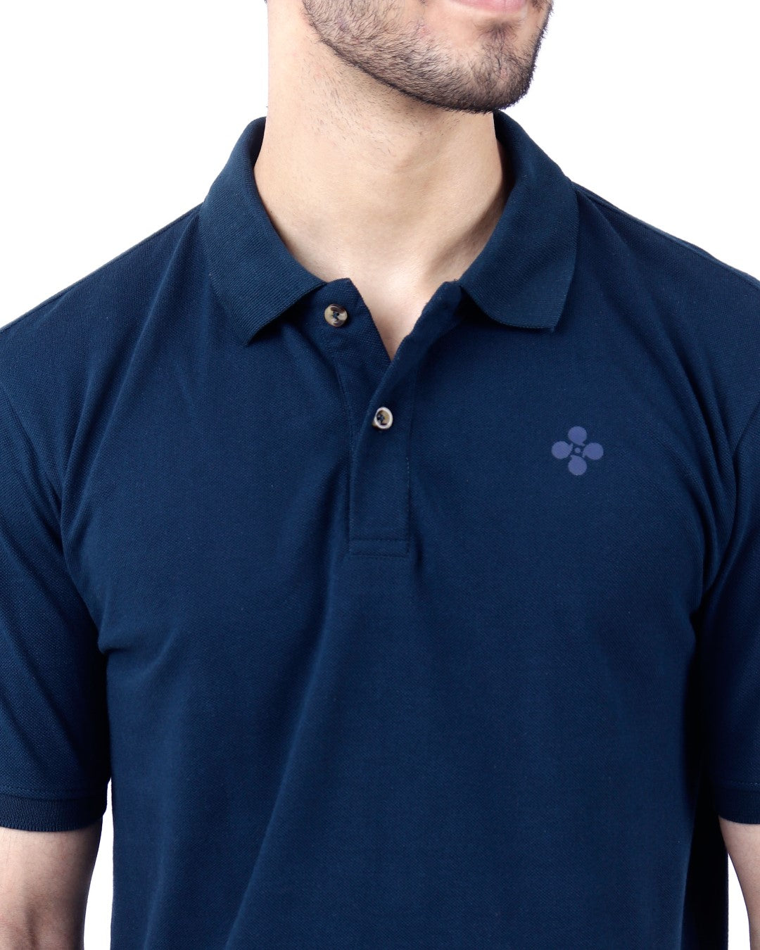 Peach Finish Mens Polo T-shirt – Navy