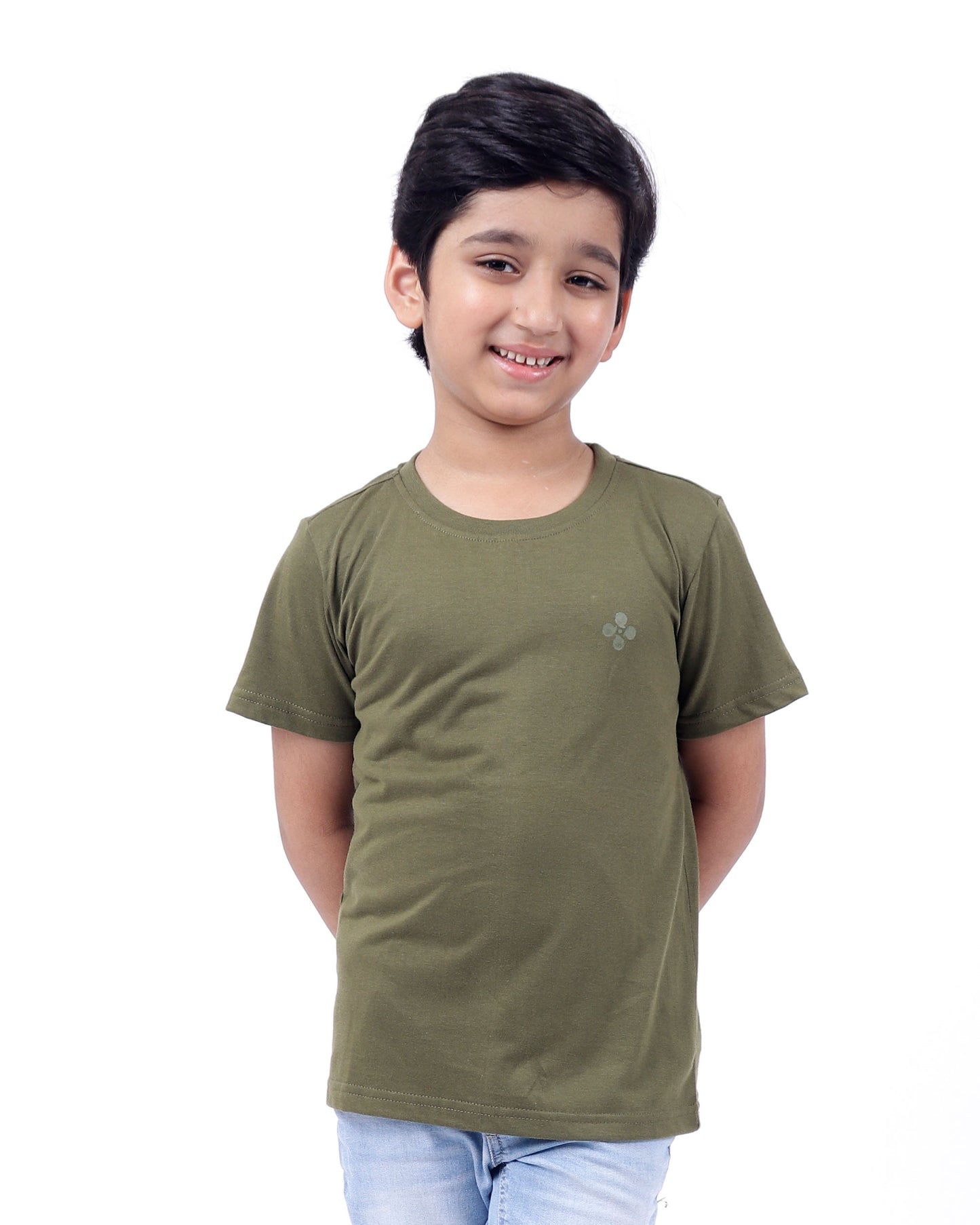 Bio washed kids round neck t-shirt