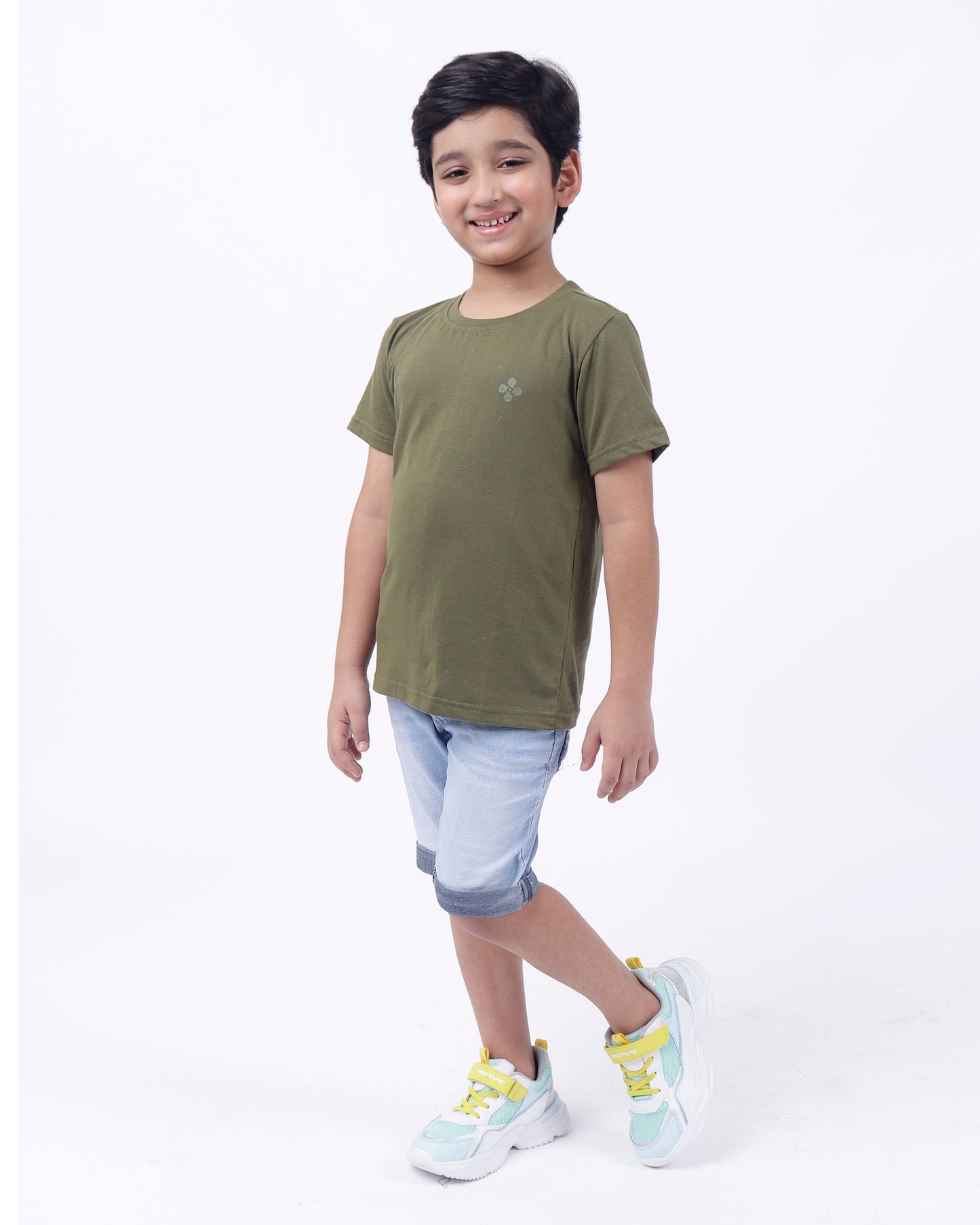 Bio washed kids round neck t-shirt