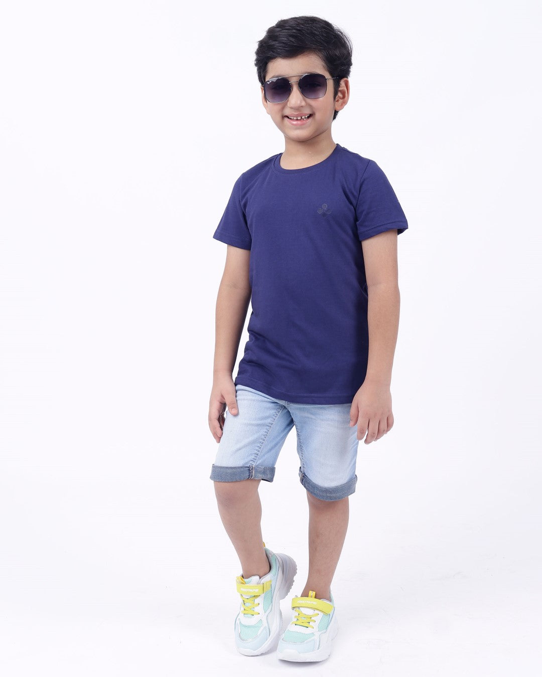 Bio washed kids round neck t-shirt