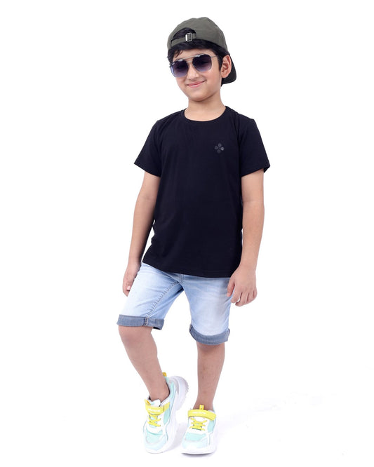 Bio washed kids round neck t-shirt